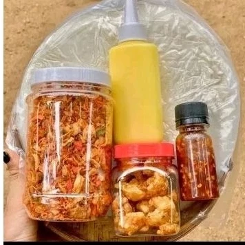 combo 550g bánh tráng + muối tép + bơ béo+ tốp mỡ + sốt tắc